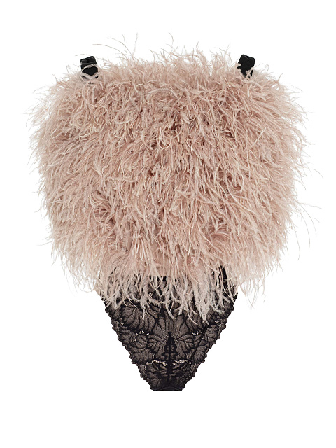 Bodysuit with ostrich feathers, 1 Bodysuit with ostrich feathers, 1