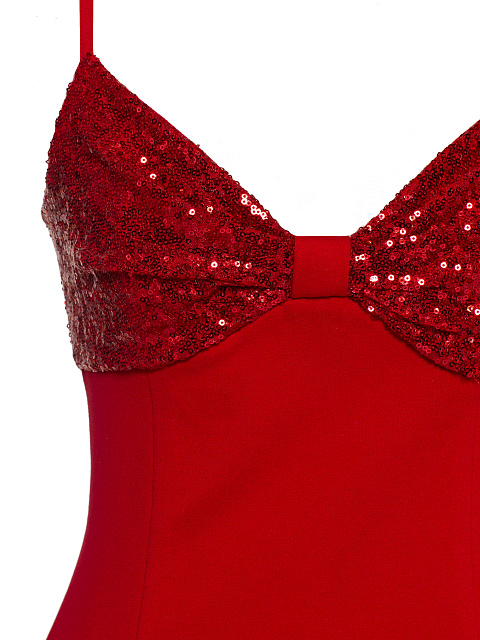 Red mini dress with white balloon skirt, 3 Red mini dress with white balloon skirt, 3