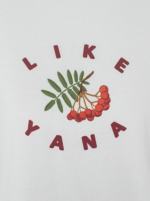 White T-shirt With Print And Bordeaux Piping, 3 White T-shirt With Print And Bordeaux Piping, 3