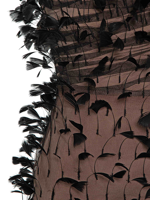 Black feathered maxi dress, 5 Black feathered maxi dress, 5