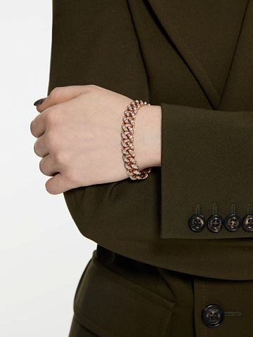 Rose gold chain bracelet with diamonds, 2