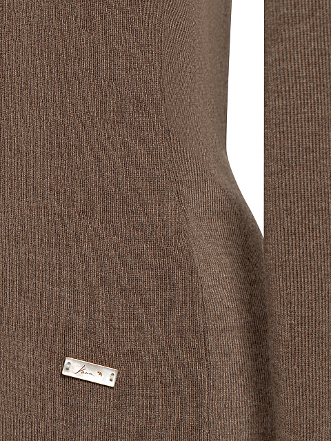Brown Cashmere & Silk Turtleneck, 3