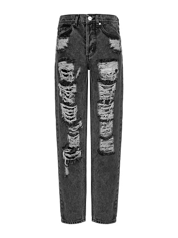 Grey Distressed Slim Jeans, 1