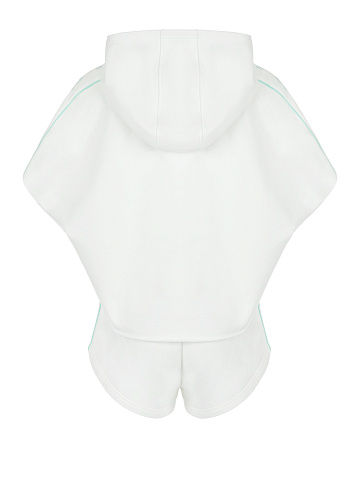 White & Mint Green Embroidery Jersey Set, 2