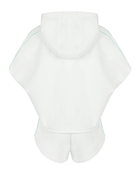 White & Mint Green Embroidery Jersey Set, 2