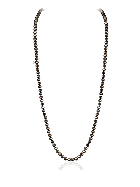 Silver necklace with pearls, 85 cm, 1