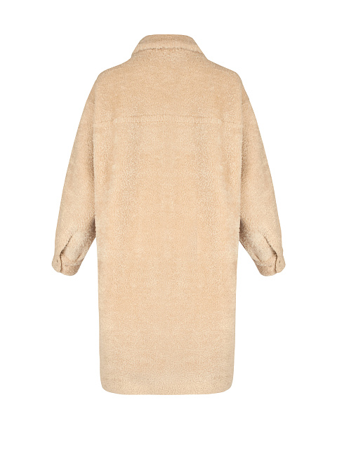Beige Faux Fur Coat, 2