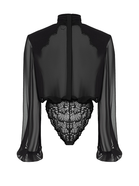 Chiffon bodysuit blouse, 4 Chiffon bodysuit blouse, 4