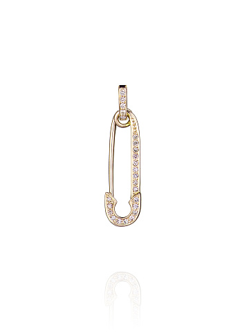 Yellow Gold & Diamonds Pin Pendant, 2
