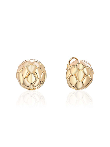 “Dragon” yellow gold stud earrings , 1