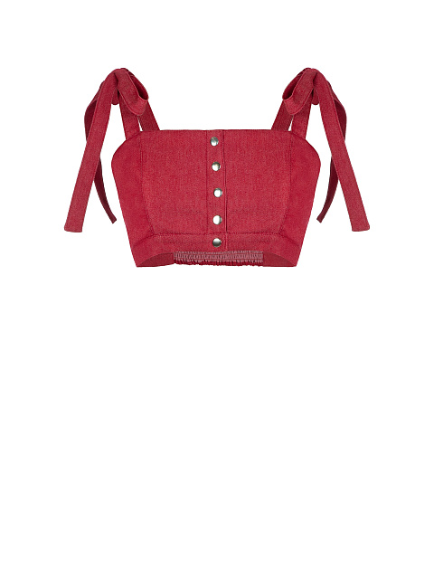 Red denim top, 1