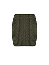Вязаная юбка-мини цвета хаки Вязаная юбка-мини цвета хаки