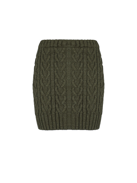 Khaki Cable Knit Mini Skirt, 1 Khaki Cable Knit Mini Skirt, 1