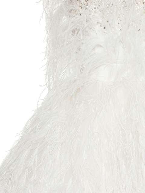 White Feather Tulle Dress, 4