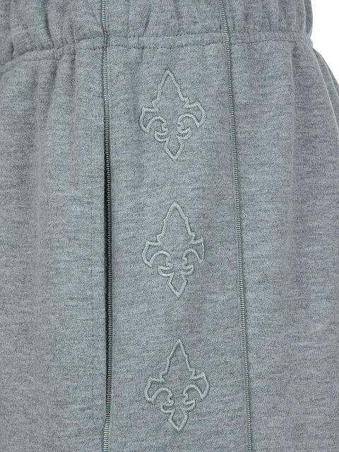 Grey Jersey Set With Lily Embroidery, 5