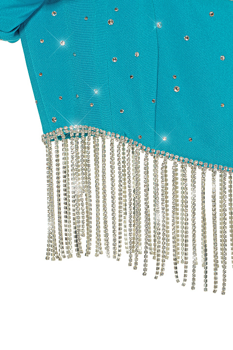 Turquiose Silk Top & Midi Skirt, 6 Turquiose Silk Top & Midi Skirt, 6