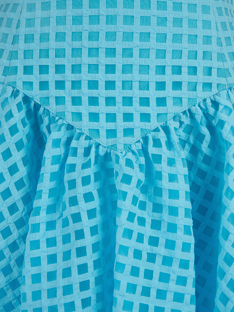 Blue Checked Chiffon Top & Mini Skirt, 4 Blue Checked Chiffon Top & Mini Skirt, 4