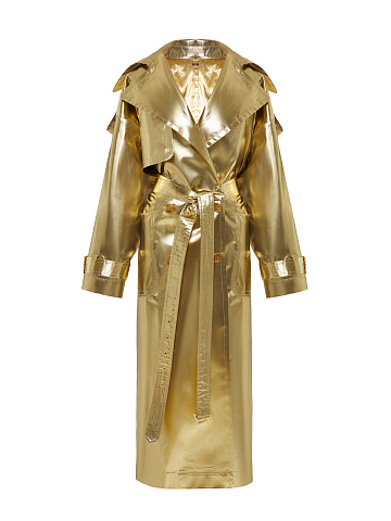 Gold Silk & Lurex Trench Coat, 1