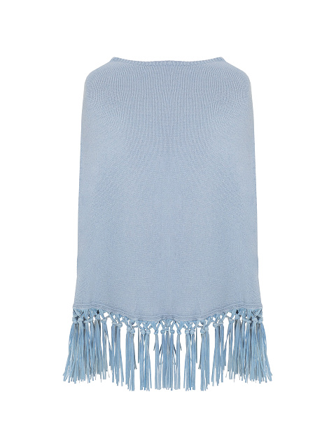 Blue Cashmere Poncho, 1