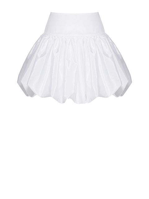 White taffeta balloon skirt, 2