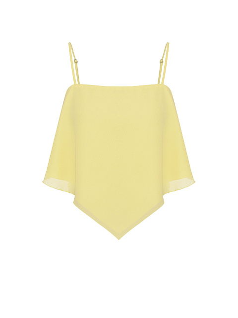 Yellow Asymmetric Chiffon Top, 1 Yellow Asymmetric Chiffon Top, 1