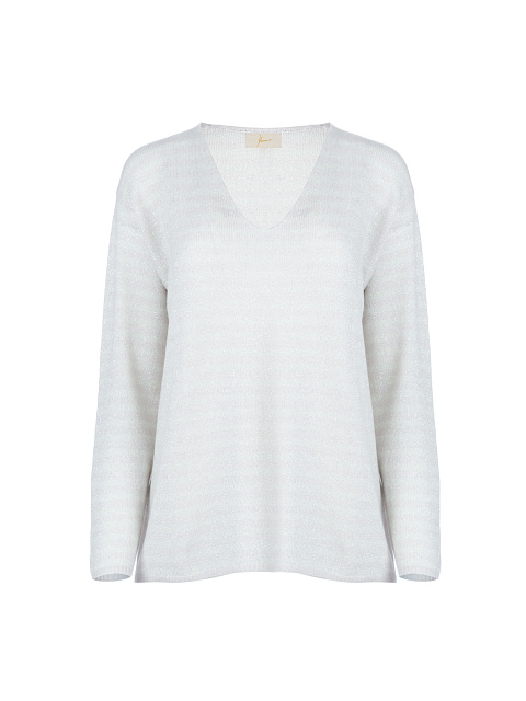 Light striped cashmere pullover with lurex, 1 Light striped cashmere pullover with lurex, 1