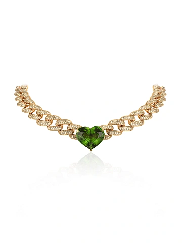 Gold, Peridot & Diamonds Necklace, 1