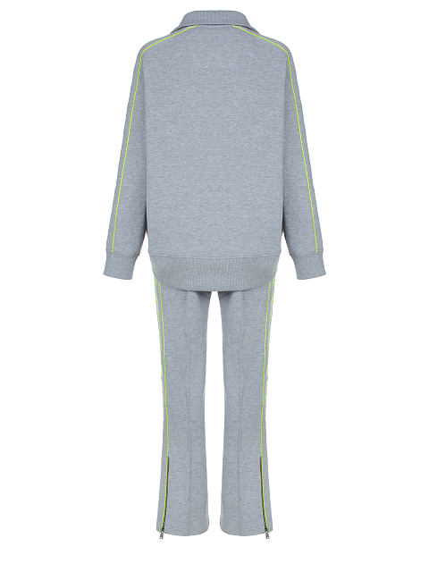 Grey Embroidered Jersey Suit, 2