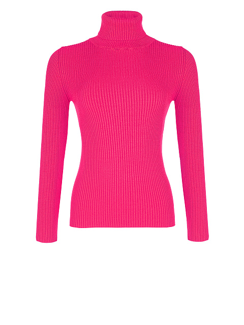 Fuchsia ribbed knit turtleneck, 1 Fuchsia ribbed knit turtleneck, 1