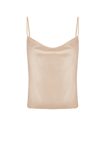 Beige Satin Top, 1