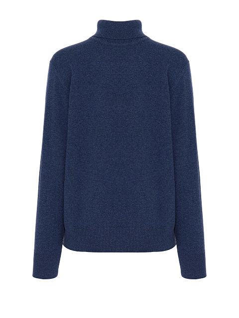 Men's Navy Cashmere Turtleneck Sweater, 1