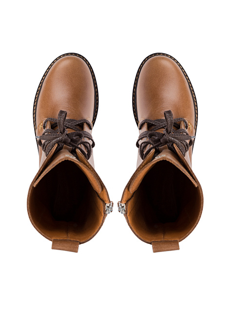 Brown Leather Army Boots, 4