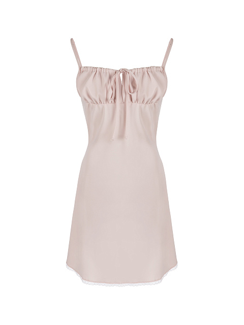 Pink Rayon Mini Dress, 1