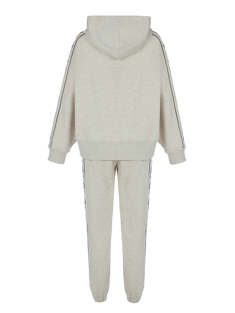 Beige Jersey Set With Black Embroidery, 2