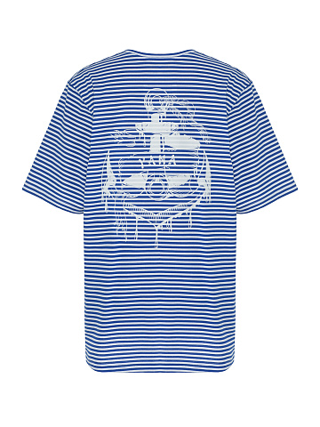 White and blue striped cotton T-shirt, 2