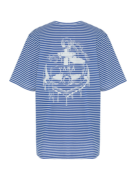 White and blue striped cotton T-shirt, 2 White and blue striped cotton T-shirt, 2