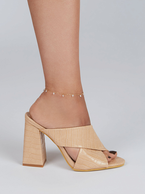 Yellow Silver & Round Shaped Cubic Zirkonia Anklet, 2 Yellow Silver & Round Shaped Cubic Zirkonia Anklet, 2