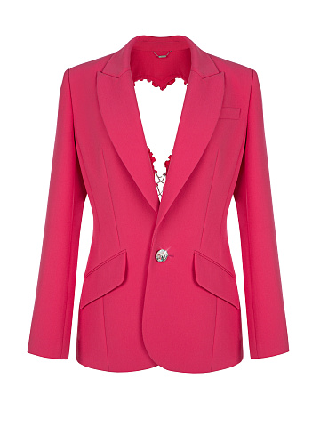 Hot Pink Cut-out Blazer, 1