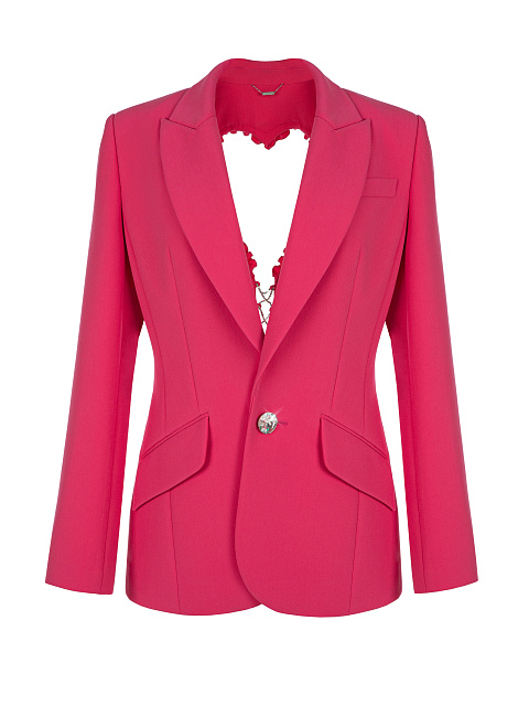 Hot Pink Cut-out Blazer, 1