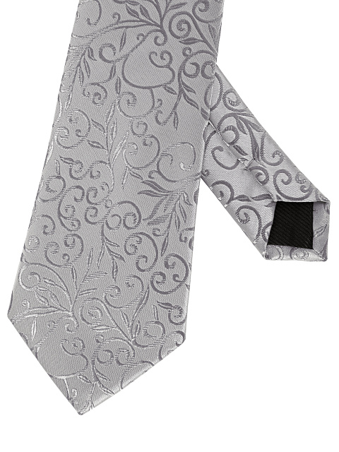 Grey Floral Pattern Tie, 3
