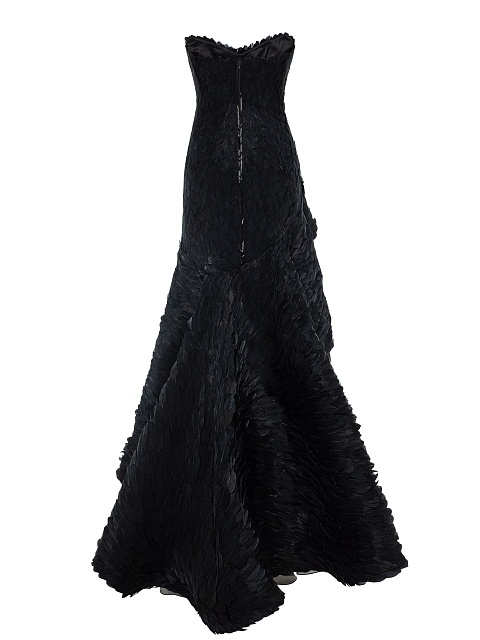 Black Feather Maxi Dress, 3