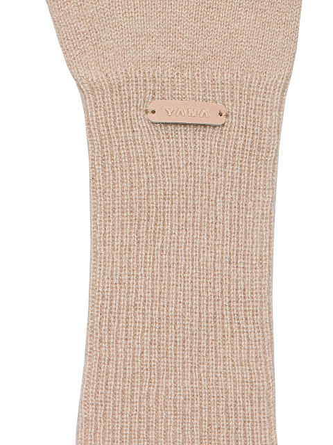 Beige Cashmere Gloves, 2