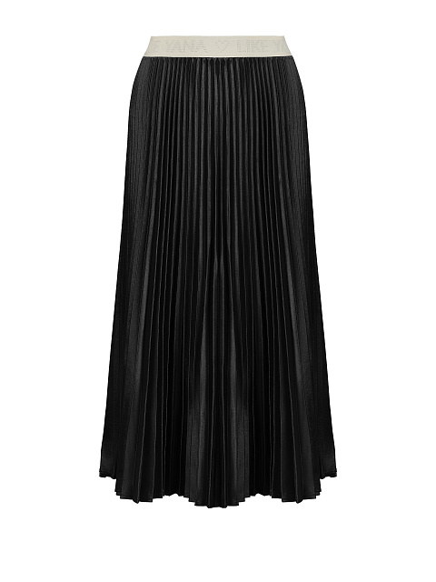 Black Pleated Midi Skirt, 1