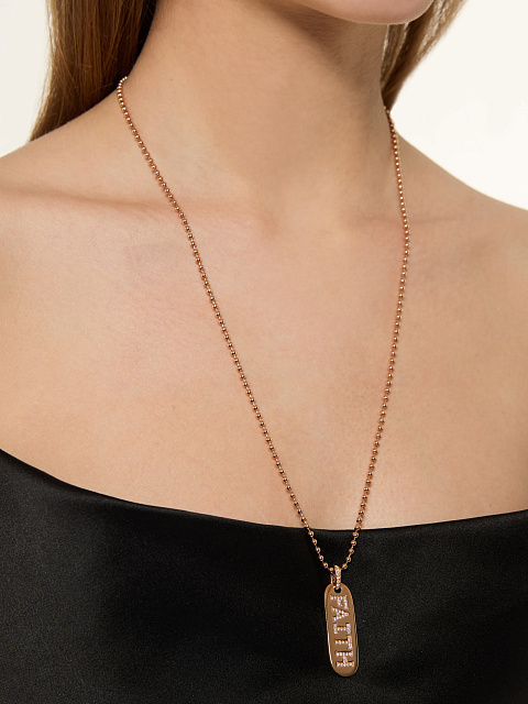“Faith” pink gold pendant necklace, 2