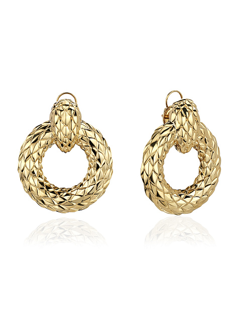 "Dragon" earrings in yellow gold, 1