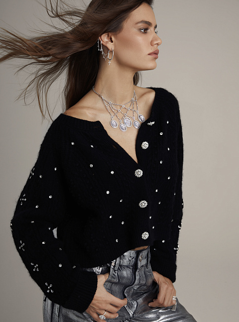 White Gold, Topaz & Diamonds "5 Senses" Necklace, 3