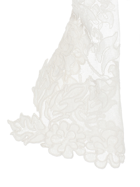 White Denim & Lace Sleeves Top, 4