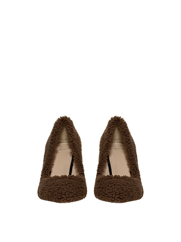 Brown Sheepskin Pumps, 2