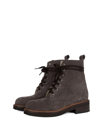 Grey & Brown Suede Boots, 1