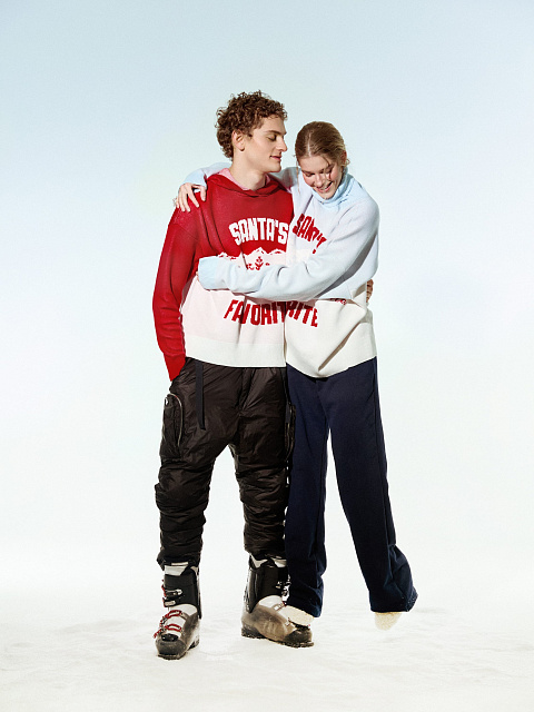 Red & White Santa's Favorite Hooded Sweater, 6